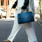 Emily | Elegant Blue Croc-Embossed Leather Tote Bag