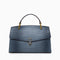 Emily | Elegant Blue Croc-Embossed Leather Tote Bag