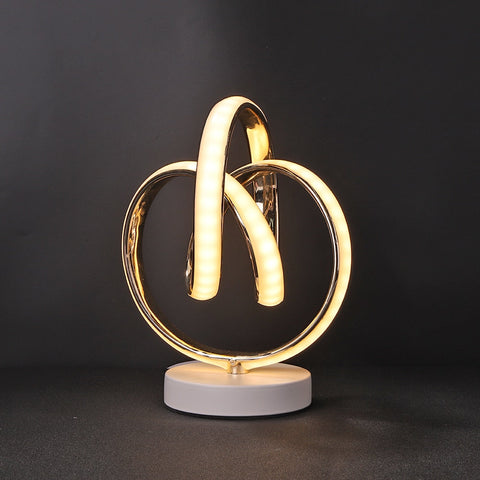 Modern Spiral LED Desk Lamp with warm light 0