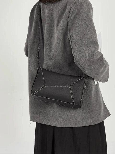 Elarielle | Contemporary Taupe Leather Shoulder Bag