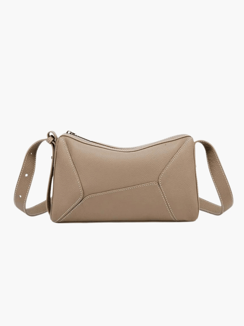 Elarielle | Contemporary Taupe Leather Shoulder Bag