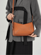 Elarielle | Contemporary Taupe Leather Shoulder Bag