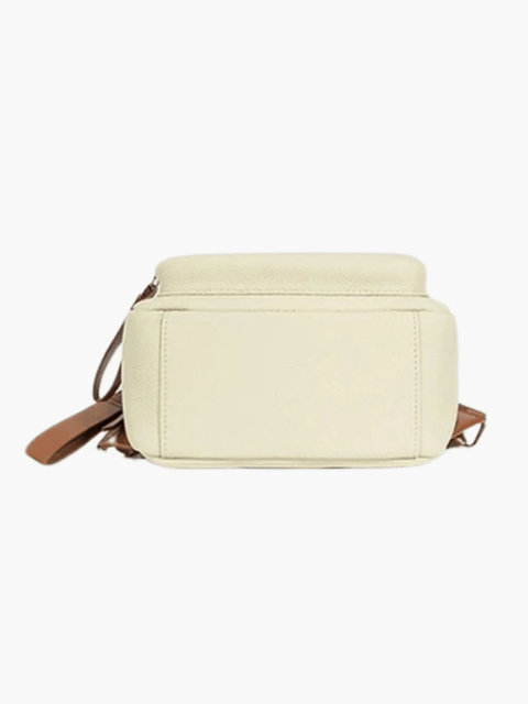 Elara | Cream Leather Mini Backpack – Chic & Compact