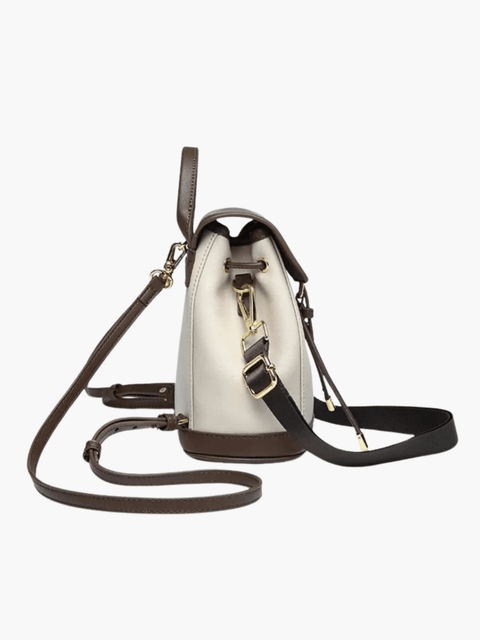 Olivienne | Two-Tone Leather Backpack – Chic & Versatile