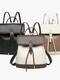 Olivienne | Two-Tone Leather Backpack – Chic & Versatile