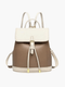 Olivienne | Two-Tone Leather Backpack – Chic & Versatile