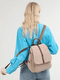 Ravienne | Chic Beige & Brown Convertible Backpack – Stylish Versatility