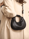 Zyphoria | Black Woven Leather Shoulder Bag