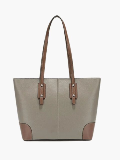 Elma | Classic Two-Tone Tote Bag – Everyday Elegance