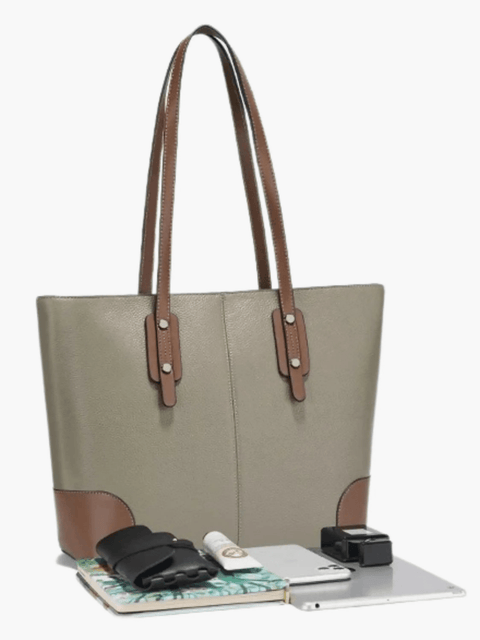 Elma | Classic Two-Tone Tote Bag – Everyday Elegance