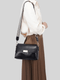 Aria | Black Leather Shoulder Bag