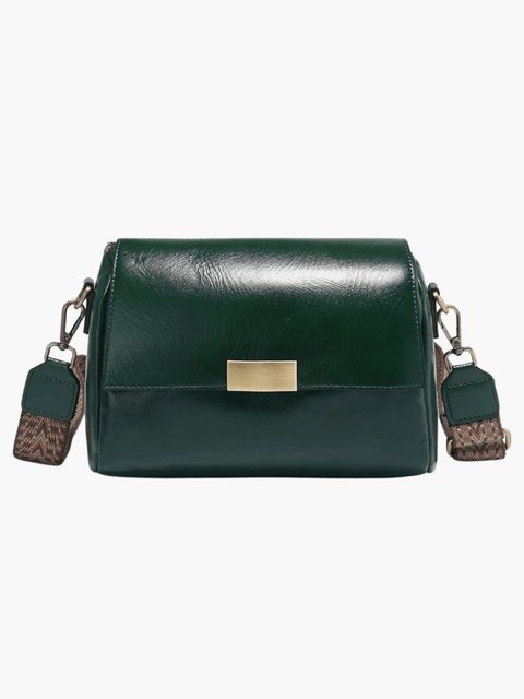 Aria | Black Leather Shoulder Bag