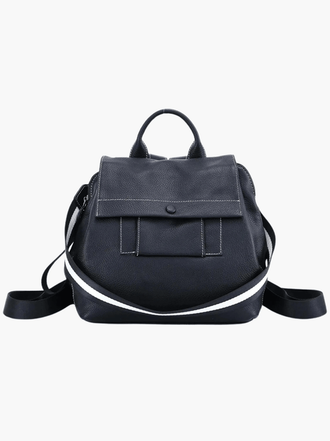 Ava | Modern Taupe Leather Backpack – Effortless Elegance