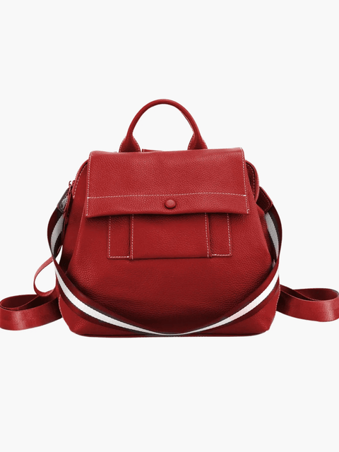 Ava | Modern Taupe Leather Backpack – Effortless Elegance