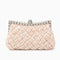 Ismirae | Woven Satin & Crystal Evening Clutch – Bold Elegance
