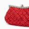Ismirae | Woven Satin & Crystal Evening Clutch – Bold Elegance