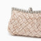Ismirae | Woven Satin & Crystal Evening Clutch – Bold Elegance